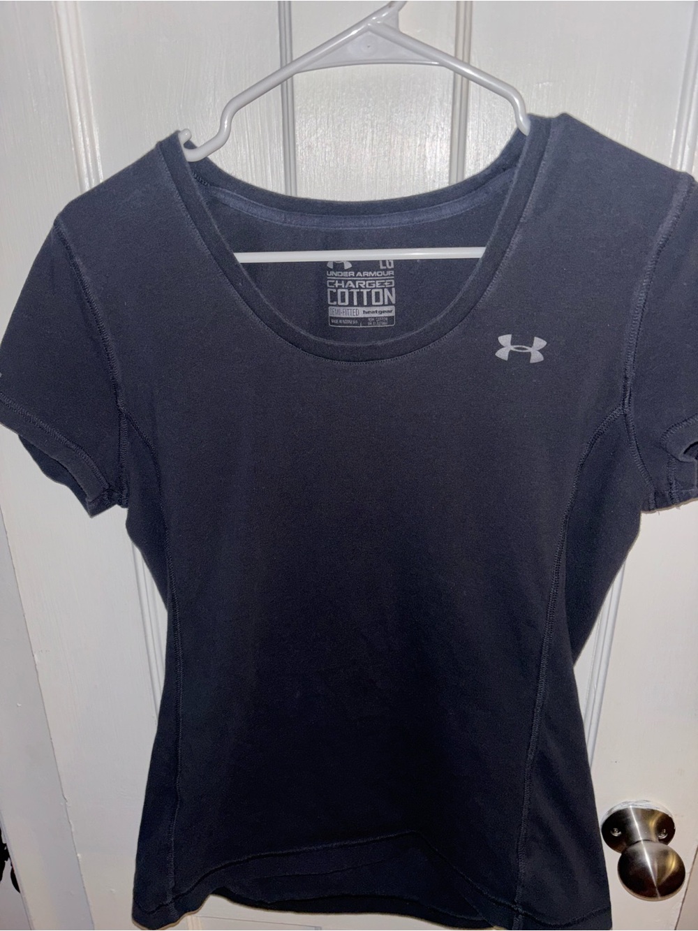 Under Armour Black Women's Short Sleeve Charged Cotton Tee